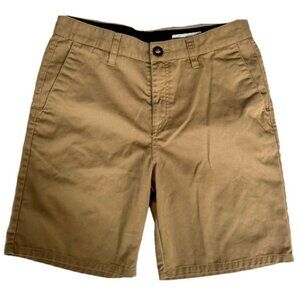 Volcom Button Up Casual Dressy Khaki Shorts Men Size 30 Waist Teen Young Man